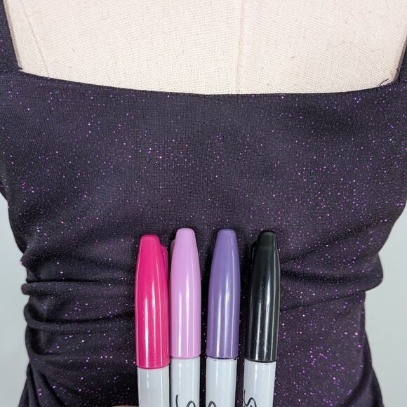 Vintage Nites Prom Dress Maxi Gown 6 Purple Y2K Fairy Goth Ombre Whimsigoth Bow - Picture 8 of 13